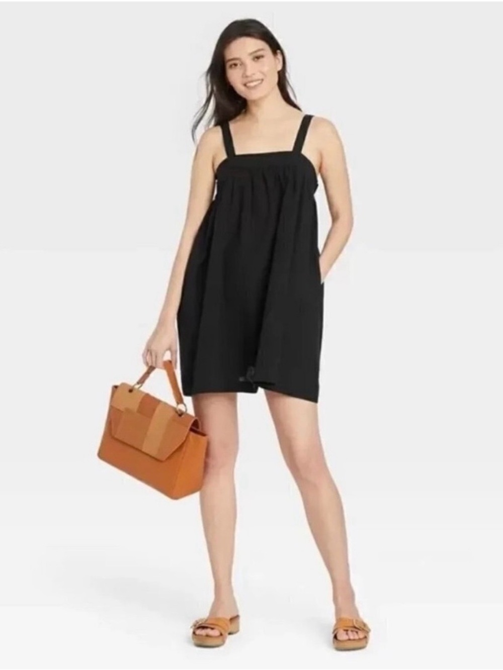 Oversized cotton linen blend dress